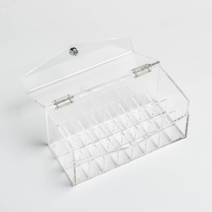 Exposição acrílica transparente case.jpg do batom da composição