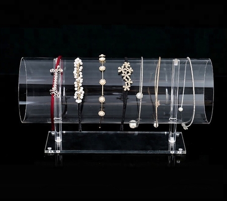 Serviço acrílico do Oem do suporte de exposição do bracelete da exposição acrílica clara da joia