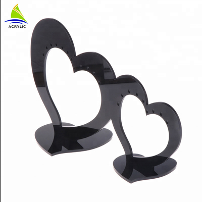 De alto brilho à moda bonito acrílico claro simples preto do suporte de exposição do brinco