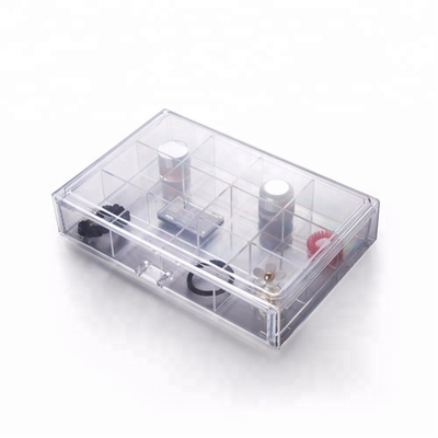 Armazenamento cosmético acrílico do organizador acrílico do suporte de ferramenta da composição do Desktop