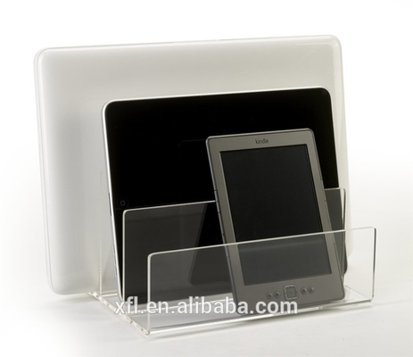 Suporte acrílico do organizador do arquivo do espaço livre superior transparente alto do Office Home