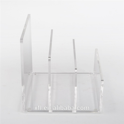 Suporte acrílico do organizador do arquivo do espaço livre superior transparente alto do Office Home