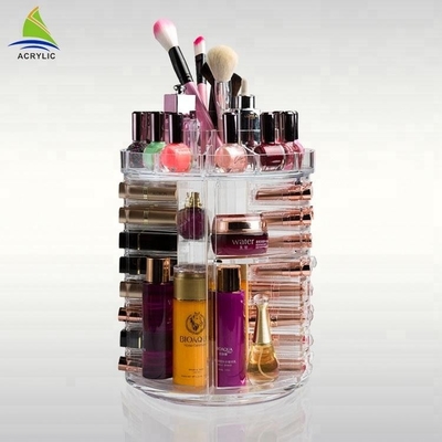 Exposição cosmética acrílica da forma clara que gerencie o organizador acrílico do batom