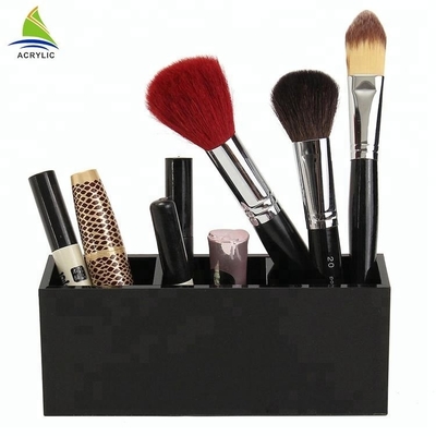 Multi - suporte organizado do suporte da composição do preto da exposição escova acrílica cosmética acrílica funcional