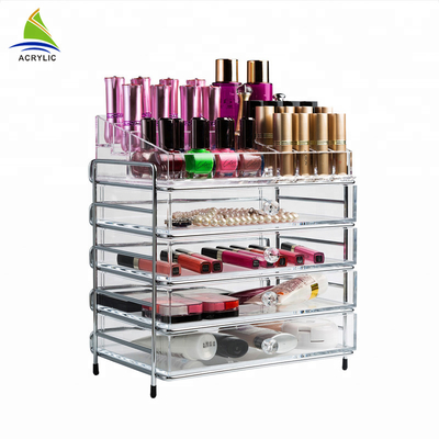 Multi-função ajustável /make cosmético acrílico da composição plástica pequena acima do organizador