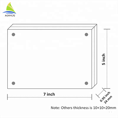Molduras para retrato acrílicas do espaço livre da forma do nivelamento para o fornecedor do escritório decorativo