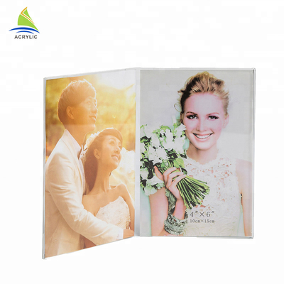 O dobro quente das molduras para retrato acrílicas novas do bloco do estilo tomou partido quadro engraçado da foto da montagem acrílica