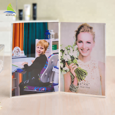 O dobro quente das molduras para retrato acrílicas novas do bloco do estilo tomou partido quadro engraçado da foto da montagem acrílica
