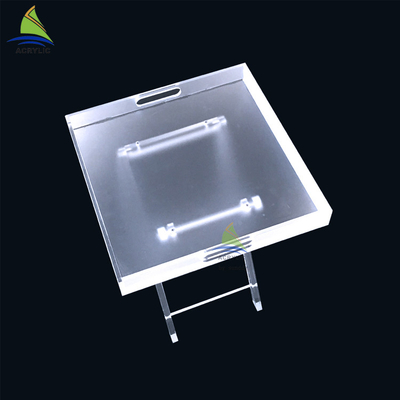 A mobília acrílica feita sob encomenda Innoxious esfrega a mesa de centro lateral do plexiglás