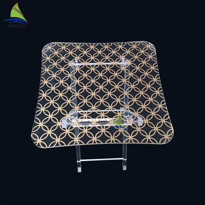 Mesa de centro exótica espelhada de FurnitureClear do escritório acrílico acrílico feito sob encomenda