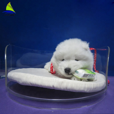 Cama/sofá-cama acrílicos do desenhista da fonte da fábrica do OEM para o cão de estimação feito a mão