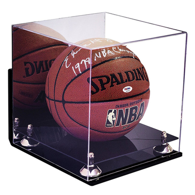 Forma personalizada da caixa de exposição do basquetebol da caixa de exposição suporte acrílico de luxe
