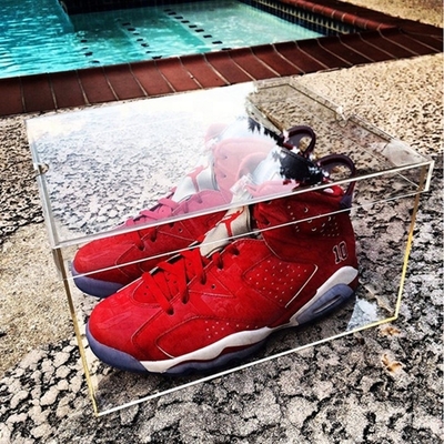 Grande caixa de exposição acrílica relativa à promoção da sapatilha para a vitrina acrílica da sapatilha de Nike