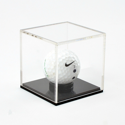 Vitrina acrílica pequena elegante acrílica personalizada da bola de golfe da caixa de exposição