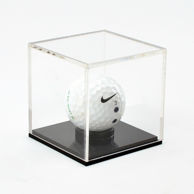 Vitrina acrílica pequena elegante acrílica personalizada da bola de golfe da caixa de exposição