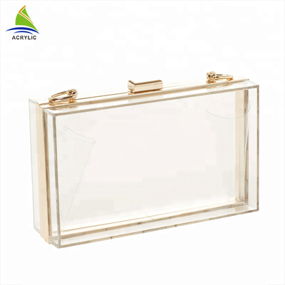 Certificação acrílica feita sob encomenda clara na moda profissional do CE do saco de embreagem 18×4.5×11 Cm