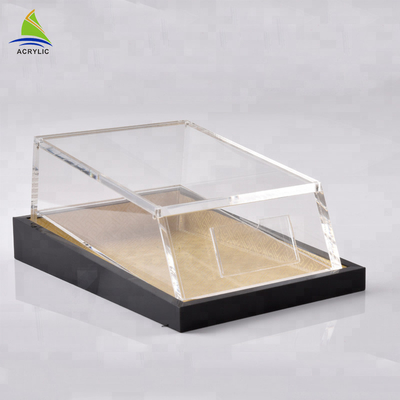 Caixa acrílica quadrada feita sob encomenda de empacotamento do ginsém da caixa do armazenamento alto do plexiglás
