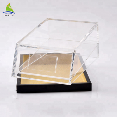 Caixa acrílica quadrada feita sob encomenda de empacotamento do ginsém da caixa do armazenamento alto do plexiglás