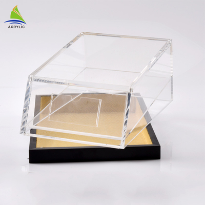 Caixa acrílica do retângulo do plexiglás transparente acrílico relativo à promoção da caixa de armazenamento