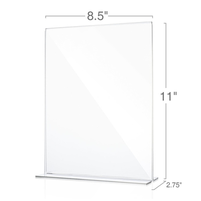 Do suporte acrílico acrílico do suporte do menu da tabela da barraca da tabela do Tabletop polonês de cristal