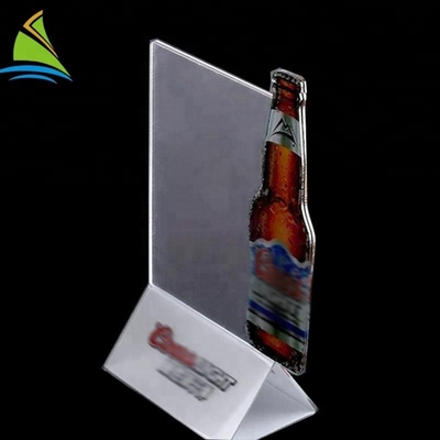 Suporte fresco do acrílico do suporte do cartão da cerveja do projeto de Holde da exposição acrílica profissional do sinal