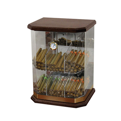 armário de exposição acrílico do charuto do Humidor da vitrina da bancada do acrílico de 6mm