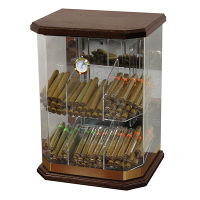 armário de exposição acrílico do charuto do Humidor da vitrina da bancada do acrílico de 6mm
