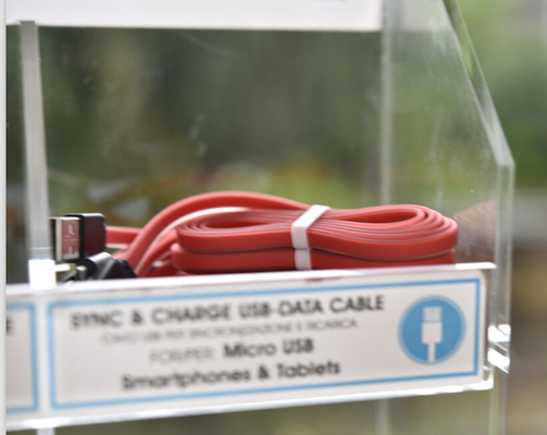 Espessura acessória da exposição 3mm do telefone celular acrílico acrílico de alto brilho da exposição da loja
