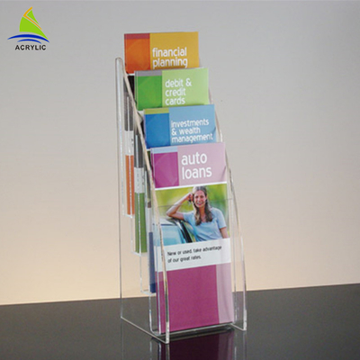 360 graus que gerenciem claramente o suporte de papel acrílico do espaço livre da bancada da exposição