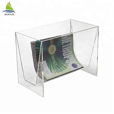 Cremalheira de jornal acrílica personalizada Eco do compartimento do suporte acrílico do cartão - amigável