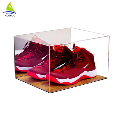 Grande caixa de exposição acrílica relativa à promoção da sapatilha/suportes exposição acrílicos de Nike