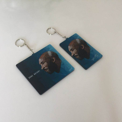 Keychains acrílico feito sob encomenda impresso forma para anunciar os presentes fáceis de limpar