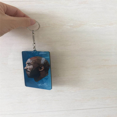 Keychains acrílico feito sob encomenda impresso forma para anunciar os presentes fáceis de limpar
