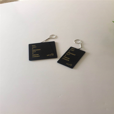 Keychains acrílico feito sob encomenda impresso forma para anunciar os presentes fáceis de limpar