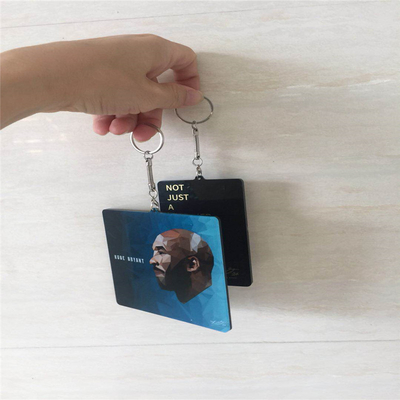 Keychains acrílico feito sob encomenda impresso forma para anunciar os presentes fáceis de limpar