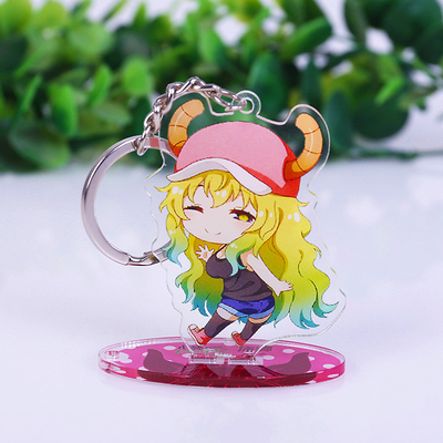 Figura acrílica feita sob encomenda Keychain acrílico impresso do Anime da pessoa de pé da vitrina da bancada