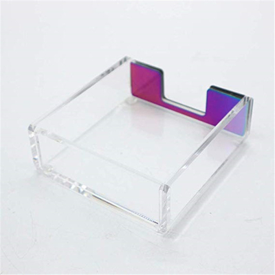 Suportes acrílicos claros personalizados do folheto do Lucite 4x6/suporte pegajoso da almofada nota do papel