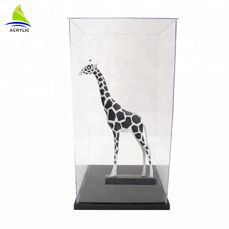 Caixa clara personalizada decorativa superior contrária do luxo acrílico quadrado de alto brilho da caixa de exposição